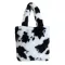 Winter Women Fur Bag Handbags Fluffy Oulder Bag Girl Flowers Brand Tote Hand Bag