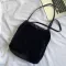 White Oulder Bag Cute Winter Portable Soft Fluffy Handbag Ca Big Capacity Maths
