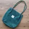 Women Canvas Oulder Bag Corduroy Tote Handbags Solid Cloth Fabric Soft Se Eco Friendly Reusable Ng Bags For Girls