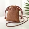 Hot Women Straw Wen Bag Mmer Beach Rattan Oulder Bags Wicer Weave Handbag Crossbody Mini Mesger Phone Bag