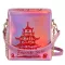 Chinese Tower Print Pu Leather Ladies Handbag Lty Cute Women Girl Oulder Bag Mesger Bag For Women Totes Bag