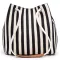 Casual Stripe Pattern Women's Handbag Bucket Canvas Top-Handle Drawstring Female Beach Shopping Bag 2018 Hot