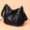 Cheap Black Women Messenger Bags Good Quality Gery Soft washed PU Leather Female Shoulder Bag for Mother Handbag Bolsa Feminina