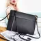 Coofit Women's Clutch Bag Simple Black Leather Crossbody Bags Enveloped Shaped Small Messenger Shoulder Bags Big Sale Female Bag