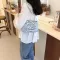 Blue Pattern Women Oulder Bags Vintage Canvas Ladies Baguette Handbags Fe Sml Tote Girls Clutch Se