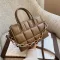 Lattice Square Tote Bag New Hi-Quity Pu Leather Women's Designer Handbag Hi Capacity Oulder Mesger Bag