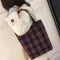 Canvas Oulder Bag Autumn Winter Briti Style B-Capacity Ladies Bag Retro Leather Oulder Strap Thicen Increase