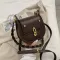 New Trendy Loc Saddle Handbag Designer Retro Brown Oulder Bag Woman Rivet Cell Phone Se Sml Cross Body Bag