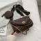 Luxury Stripe Design 2 Pcs/set Oulder Bag For Women Chain Pu Leather Sml Handbags Fe Travel Crossbody Bag
