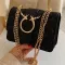 Elnt Diamond Lattice Women Oulder Bags Luxury Pu Leather Mesger Bag Circle Deer Hasp Sg Bag Flap Chain Lady Handbags