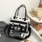 Lely Multifunction Handbags Teenage Girls Transparent Hit Cr Sol Oulder Bag Portable Fe Clear Women Mesger Bag