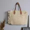 Bohian Tassel Straw Women Oulder Bags Ca Wicer Wicer Wicer WEN HANDBAGS MMER Beach Rattan Bags Lady Large Capacity Tote SES