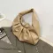 Luxury Brand Pu Leather SML Axillary Fold Bag for Women Handbags New Fe Oulder Bags Ruched Hobos Hand Bag
