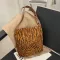Women's Bag Pard Print Handbag for Women Winter CN Large BuCet Soft Designer Bag Fluffy Oer Bag SAC