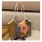 Diaril Women Canvas NG Bag Print Fe CN Cloth Oulder Bag Eco Handbag Ca Tote Reusable Grocery Oer Bags