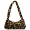 Pard Print Women SML OULDER BAG H Soft Fluffy Ladies Baguette Se Handbags Vintage Fe Underarm Bags