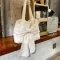 Sweet Girly Bownot Canvas Oulder Bag Vintage Design Ladies CA Tote Handbags Fe Daily Large NG BAGS