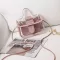 MMER DY 2/SETS Transparent Jelly Oulder Bag Women Chain Chain Chain BuCet Beach Handbag Clutch Retro Tote Bag