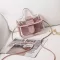 Mmer Dy 2/sets Transparent Jelly Oulder Bag Women Chain Bucet Beach Handbag Clutch Retro Tote Bag