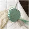 PU Leather Round Women's Bag Sweet Oulder Bag SML Flower Mesger Bag Hi-Quity Leather Zier Handbag