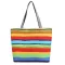 Women's Striped Canvas Handbag Fe Ca Tote Ladies Large Capacity NG Bag Reusable Folding Oulder Handbags