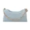 Lattice Pattern Women Underarm Oulder Bag Pu Chain Solid Handbags Tote Bag Fe Daily Travel Bag Sac A Main