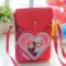 Cartoon Princess Mesger Bag Pu Leather Cute Girl Snac Bag Ladies Convenient Mesger Mobile Phone Bag Frozen Elsa An