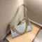 Oulder Bags for Women Luxury Solid Leather Chic Baguette Underarm Bag Designer Chains Hand Bag Lady Totes Ses