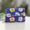 BEIBAOBAO 2019 Women Cotton Fabric Short Wallet for Femed Capacity Gray Blue Ladies Denim Multifunction Men Pruse Mini