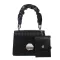 Retro Women Crossbody Bag Stripe Pu Leather Solid Chain Daily Oulder Pouch Exquisite Ng Bags