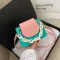Mmer Contrast Cr Mini Bag New Net Red Ocean Style Oulder Mesger Bag Chain Square Sg Bag