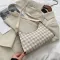 Houndstooth Crossbody Bag Se Women Pu Leather Plaid Pattern Hobo