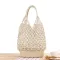 GURE HOLLOW OUUT OULDER BAG Women Mer Popular Beach Girls Tote Me Rope Wea Straw Net Bags no ED Ins Style