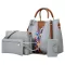 4 Pcs/set Women Handbag Mesger Bags For Ladies Oulder Bag Lady Pu Leather Ca Fe Oer Tote Sac Fme