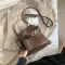 SOLID CR SML PU Leather Bucet Bags for Women Winter Branded Designer Handbags Lady Dratring Oulder Crossbody Bags