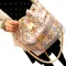 Women Dating Pu Leather Daily Printed Ng Single Oulder Street Ca Pearl Pendant Bucet Bag