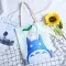 Cartoon Totoro Printed Oulder Bag Women Large Capacity Fe Ng Tote Bag Canvas Handbag Beach Lady Hand Bag