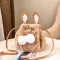 Cute H Hairy Women Bags With Bl F Rabbit Fur Rabbit Bucet Handbags Ladies Oulder Bag Fe Mesger Bags