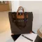 Hot Design Ladies Large-Capacity Bag Autumn/winter New Ins Canvas Oulder Bag Tote Bag Bucet Bag Width 42cm