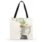 Nordic Art Girl Painting Printed Tote Bag For Woman Ca Tote Lady Oulder Bag Foldable Ng Bag Outdoor Beach Bags