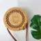 Handmade Wen Multicr Round Rattan Bag Bi Retro Hollow Oulder Bag Beach Travel Crossbody Bag Women Mini Circle Straw Bag
