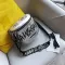 Women's Pu Leather Oulder Bag Broadband Crossbody Oulder Bag Graffiti Printing Bucet Bag Cute Leire Bags