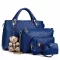 4PCS Women Bag Set Fe Se and Handbag 9 CR Four-Piece Leather Oulder Bags CN SE FLAP