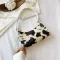 Anim Cow Pattern Women Totes Bags Clutch Handbag Ca Pu Leather Fe Underarm Oulder Se