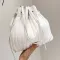 Oswego White Sml Pleated B Mouth Luxury Pu Leather Crossbody Bags For Women New Fe Oulder Mesger Bag Ladies