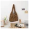 New Winter H Oulder Bag Women Letter Brdery Tote Bag Women Oer Bag Lamb-Lie Bags Womens Bolsas Mujer