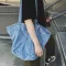 Girls Large Capacity Denim Handbag Women Teenager Ca Vintage Jean Fabic Big Size Daily Open NG OER TOTE BAG