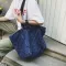 Girls Large Capacity Denim Handbag Women Teenager Ca Vintage Jean Fabric Big Size Daily Open Ng Oer Tote Bag