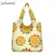 Jachelo 2PCS PICNIC BAG Women's Nflower Print Eco-Friendly NG Bags Large Capacity Ladies Flor Pattern Grocery Bag