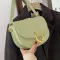 Solid Cr Flip Saddle Bag Spring New Hi-Quity Pu Leather Women's Designer Handbag Travel Oulder Mesger Bag